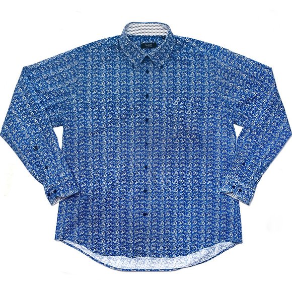 BUGATTI Men's Designer Long Sleeve Dress Shirt Size 44 - NEW - Picture 1 of 7